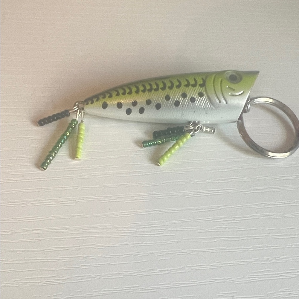 Green Fish Popper Keychain Lure for Fish Enthusiasts